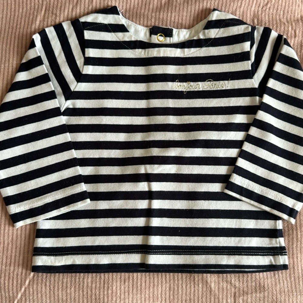 Long sleeve shirt, jacadi, 12m « bonjour Paris »